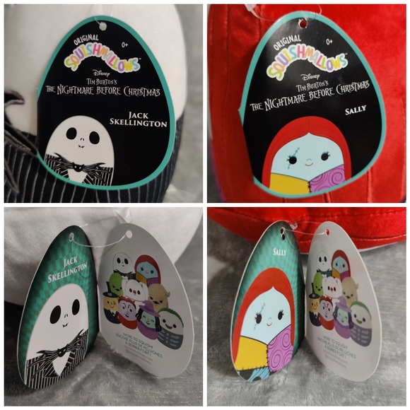 KELLYTOY/DISNEY 2021 Squishmallows TNBC Jack & Sally Plushie Bundle - Picture 5 of 7